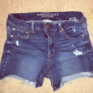 American Eagle Ripped Jean Shorts